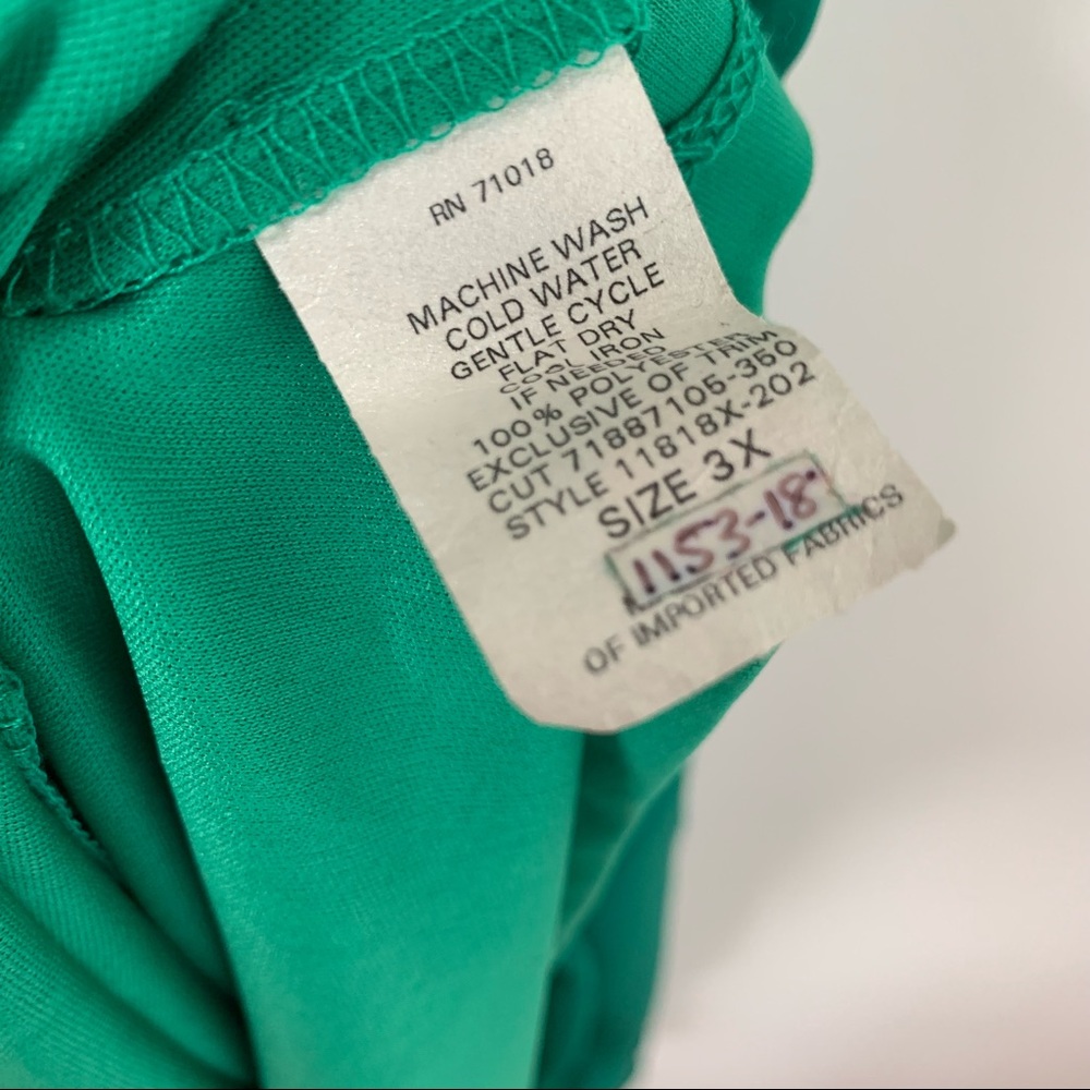 Lucie Lu Green Dress 3X - Picture 5 of 5
